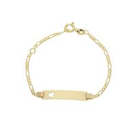 Gravur Armband Herz Kinder Gold 585 Juwelmalux JL48-03-0009