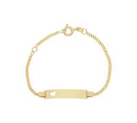 Gravur Armband mit Herz Kinder Gold 585 Juwelmalux JL48-03-0012