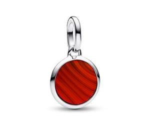 Gravur Mini-Medaillon-Charm, Sterlingsilber, ME, Glas