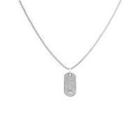 Gravurkette für Damen aus Edelstahl mit Kristallen