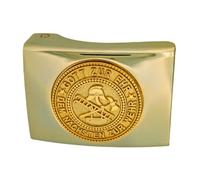 GravurManufakturBerlin Feuerwehr Gott zur Ehr Dem Nächsten Zur Wehr Koppelschloss für 4,5 cm breite Koppelgürtel Retten Löschen Bergen Schützen (Golden)