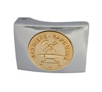 GravurManufakturBerlin Koppelschnalle Schmied Schmiede-Handwerk Zunftzeichen Geselle Koppelschloss (Silbern-Golden)