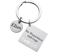 Gravurmaster Schlüsselanhänger Personalisiert,Personalisierter Schlüsselanhänger mit Gravur für Personalisierte Geschenke Freundin&Männer&Partner,Frauen&Freund&Papa&Mama,Edelstahl,Silber
