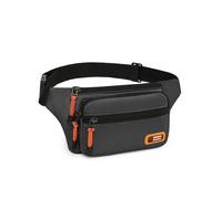 (Gray) Multifunctional Men's Waist Bag Waterproof Running Chest Bag Phone Pouch Unisex Crossbody Bag Men Waist Packs Hip Belt Bags