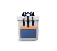 (Gray with Blue Small) Schoolbag Female College Student Large Capacity Backpack 2024 New Niche Notebook 14Inch Computer Bag Girls Backpack