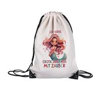 GRAZDesign Turnbeutel Einschulung Meerjungfrau mit Namen personalisiert Sportbeutel für Schule Mädchen