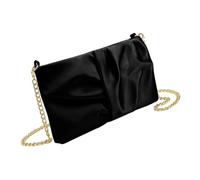 Greabuy Elegante Abend-Geldbörsen-Handtaschen, Damen-Schultertaschen, Clutches Bag mit abnehmbarer Crossbody-Tasche für Hochzeit, Damen-Schultertaschen, Schwarz