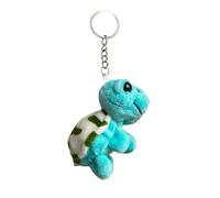 Greabuy Schlüsselanhänger für Damen, Cartoon-Plüsch-Schildkröte, süßer Anhänger, Auto-Schlüsselanhänger, Rucksack-Dekoration, Modeschmuck für Frauen, blau, Key ring