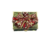 Greabuy Transportabler Metall-Schmuck-Aufbewahrungsbehälter im Vintage-Look für Kreise, Ohrringe, Reisen, starke Metall-Schmuckschatulle mit Trennwänden