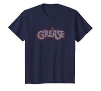Grease Classic Title Logo T-Shirt, Kinder, Marineblau, 98