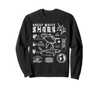 Great White Shark Anatomy Marine Biologe Sweatshirt