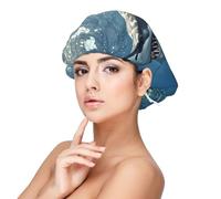 Great White Shark Satin Bonnet Silk Bonnet, Hair Bonnet For Sleeping, Soft Double Layer Silk Sleeping Cap Hair Wrap For Women Natural Curly Braided Long Hair