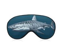 Great White Shark Schlafmaske, weich, bequem, Augenmaske mit verstellbarem Riemen, Augenschutz, Augenschatten für Männer und Frauen, Arbeit, Reisen