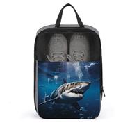 Great White Shark Shoe Bag Shoe Bags for Travel Waterproof Shoe Bag Shoes Storage Organizer with Zipper & Handle Sneaker Bag Shoe Pouch, style, One Size, Shoe Bags for Travel, Stil:, Einheitsgröße,