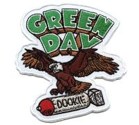 Green Day - Adler - Aufnäher zum Aufbügeln Dookie, gewebter Stoff (Einheitsgröße) (Weiß/Grün/Braun)