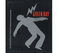 GREEN DAY Aufnäher LIGHTNING BOLT Patch gewebt 8 x 9 cm