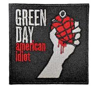 Green Day - Aufnäher zum Aufbügeln American Idiot, gewebter Stoff (Einheitsgröße) (Schwarz/Rot/Weiß)