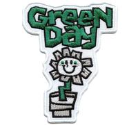 Green Day - Blumentopf - Aufnäher zum Aufbügeln, gewebter Stoff (Einheitsgröße) (Grün/Weiß/Schwarz)