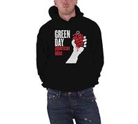 Rocks-off Green Day Kapuzenpullover American Idiot Band Logo Nue offiziell Herren Schwarz