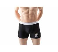 Green Fish, Herren-Boxershorts, Symbol Gedruckt, Herrenunterwäsche, Sport-Slip, 30/1 Gekämmter Baumwoll Single Jersey Stoff, Superweiche Qualität, Größe: L, Farbe: Schwarz