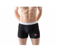 Green Fish, Herren-Boxershorts, Symbol Gedruckt, Herrenunterwäsche, Sport-Slip, 30/1 Gekämmter Baumwoll Single Jersey Stoff, Superweiche Qualität, Größe: L, Farbe: Schwarz