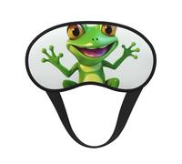 Green Frog Schlafmaske für Seitenschläfer, lichtblockierende Nachtmasken zum Schlafen, Augenmaske für Damen und Herren, Augenabdeckung, weicher, bequemer Augenschatten für Reisen, Nickerchen