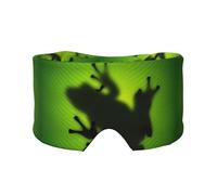 Green Frog Shadow Klettverschluss-Design, Verdunkelung, warmer Augen- und Ohrenschützer für Seitenschläfer, Nachtschlaf, Arbeit, Nickerchen, Reisen, Yoga