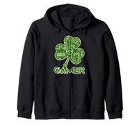 Green Gamer Kleeblatt Videospiele Patricks Day Gaming Spiel Kapuzenjacke