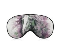 Green Horse Augenmaske für Damen & Herren, atmungsaktive & verstellbare Augenabdeckung, ultraweiche Schlafmaske, leichte Reise-Augenbinde für Flugzeug, Nickerchen, Nachtschlaf