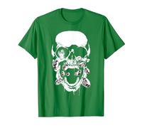 Green Lantern Black Lantern Skull T-Shirt, Herren, Dunkelgrün, S