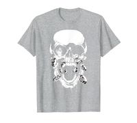 Green Lantern Black Lantern Skull T-Shirt, Herren, Grau Meliert, 3XL
