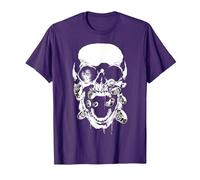 Green Lantern Black Lantern Skull T-Shirt, Herren, Violett, XXL