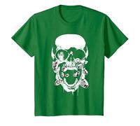 Green Lantern Black Lantern Skull T-Shirt, Kinder, Dunkelgrün, 92