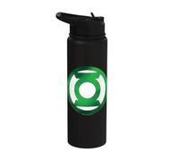 Green Lantern Green Chrome Logo Stainless Steel Insulated Water Bottle