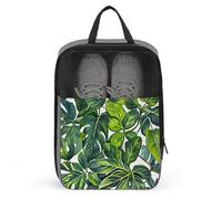 Green Leaves of Plants Schuhbeutel, Reise-Schuh-Organizer, wasserabweisend, Schuhbeutel mit Reißverschluss, Sneaker, Staubbeutel, grau, Einheitsgröße, modern, grau, Einheitsgröße, Modern