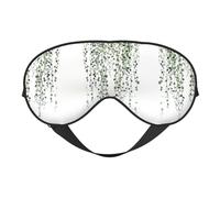 Green Plants Augenmaske, doppelseitig, weich, verdunkelnd, Entspannung, Nulldruck, Nachtschlaf-Augenmaske