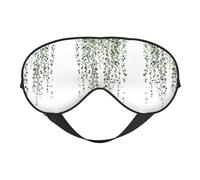 Green Plants Schlafmaske, Augenmaske zum Schlafen, voll verstellbarer Riemen, Augenabdeckungen für Damen/Herren