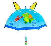 Green Rhino DRACHEN Regenschirm für Kinder, Mädchen und Jungen | Toller Stockschirm mit buntem Motiv in 3D