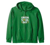 Green Soul Day Irischer Kleeblattklee Kapuzenjacke