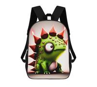 Green Spiky Monster Toy Schulrucksack Für Mädchen, Wasserabweisend, Lässiger Tagesrucksack, Leichter Rucksack Für Jungen Und Mädchen, Schulrucksack 17inch