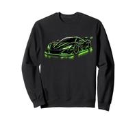 Green Supercar Street Turbo Rennwagen Design Kinder Herren Damen Sweatshirt