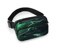 Green Wolf Gürteltasche mit verstellbarem Riemen, modische Hüfttasche für Outdoor-Sport, Wandern