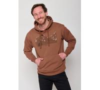 GREENBOMB Animal Bearland Joy - Bequemer Hoodie aus Bio-Baumwolle / hochwertiger Print / GOTS / Fair & Vegan Braun (Wood Bark) 3XL