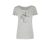 GREENBOMB Animal Bird Branch Loves - Sportliches T-Shirt aus Bio-Baumwolle / hochwertiger Print / GOTS / Fair & Vegan Grau (Heidegrau) XXL