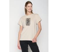 GREENBOMB Animal Sparrow Grass Stop - Lässiges T-Shirt aus Bio-Baumwolle / hochwertiger Print / GOTS / Fair & Vegan Weiß (Off White) M