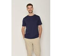 GREENBOMB Basic Fusion - Lässiges Oversize-T-Shirt aus Bio-Baumwolle / GOTS / Fair & Vegan Blau (Marineblau) S