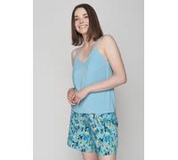 GREENBOMB Basic Lush - Sommerliches Top aus einem LENZING ECOVERO Mix / Fair & Vegan Blau (Sea Water) M