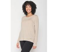 GREENBOMB Basic Mind - Lässiges Longsleeve aus Viskose (LENZING ECOVERO) Mix / Fair & Vegan Braun (Latte) XS