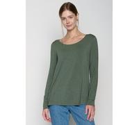GREENBOMB Basic Mind - Lässiges Longsleeve aus Viskose (LENZING ECOVERO) Mix / Fair & Vegan Grau (Moos Grey) S