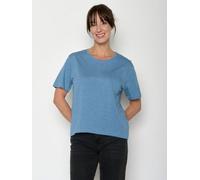 GREENBOMB Basic Nova - Kastiges T-Shirt aus Bio-Baumwolle / GOTS / Fair & Vegan Blau (Gletscherblau) XS